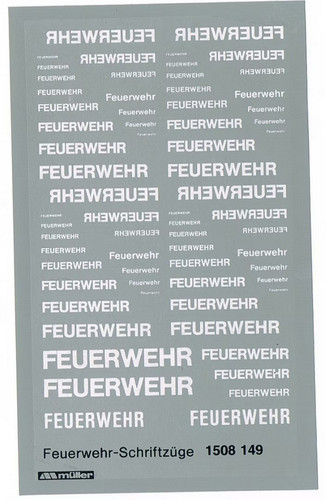 Decals feuerwehr - 1:87,