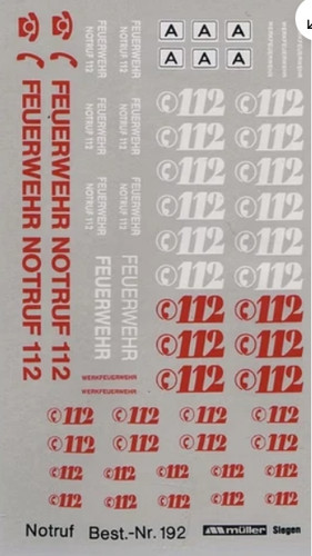 Decals 112 feuerwehr - decals,