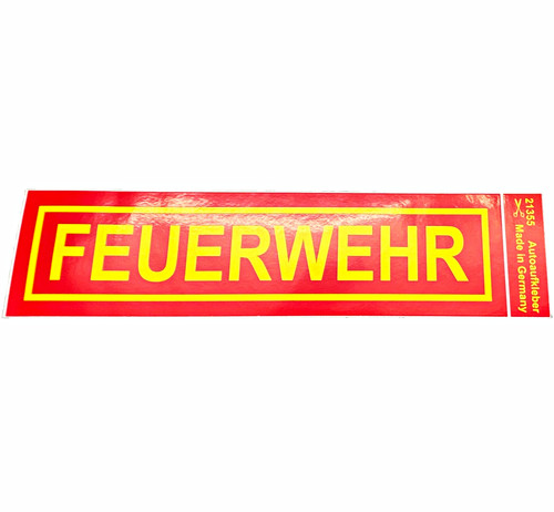 Feuerwehr aufkleber rot - aufkleber, rot/gelb