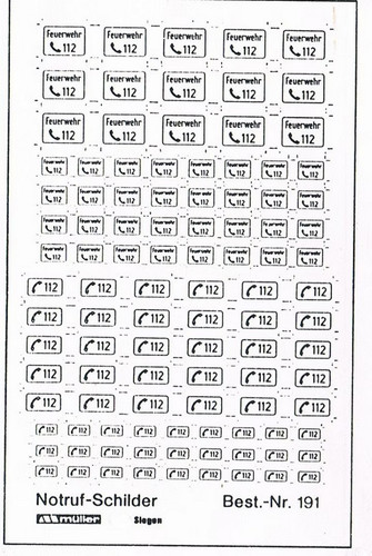 Decals 112 feuerwehr - "112,