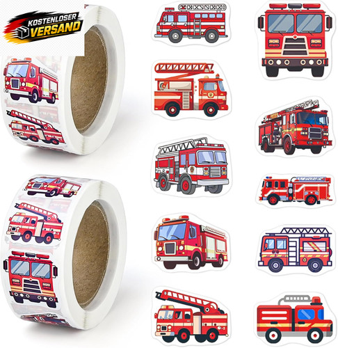 Feuerwehr aufkleber kinder - feuerwehr,