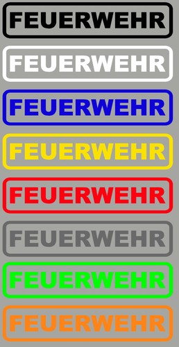 Aufkleber sticker feuerwehr - aufkleber,