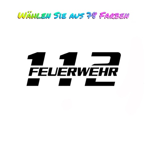 Aufkleber feuerwehr 112 - aufkleber,