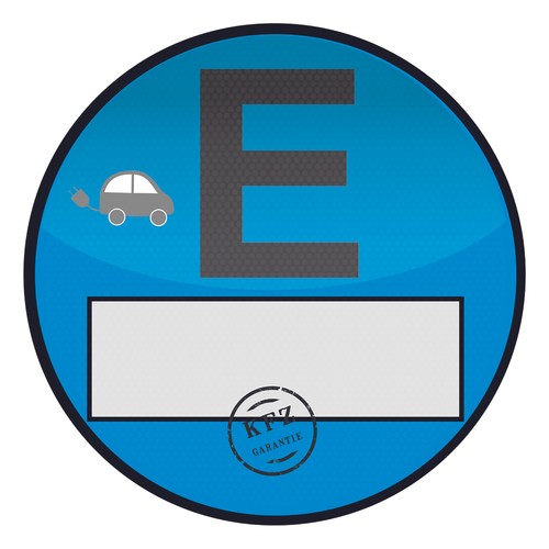 Plakette aufkleber folie - e,