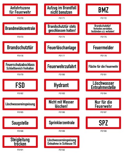 Brandschutz aufkleber - brandschutz,
