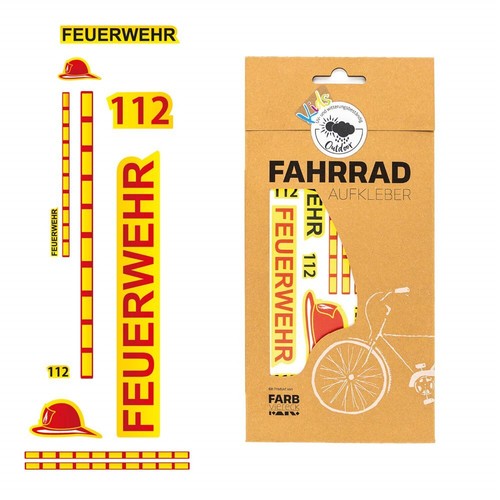 Fahrradaufkleber feuerwehr - fahrradaufkleber, |