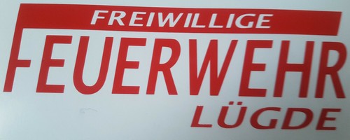 Feuerwehr aufkleber rot ca - in,
