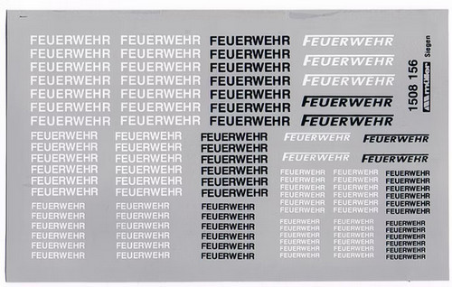 Decals feuerwehr - 1:87,