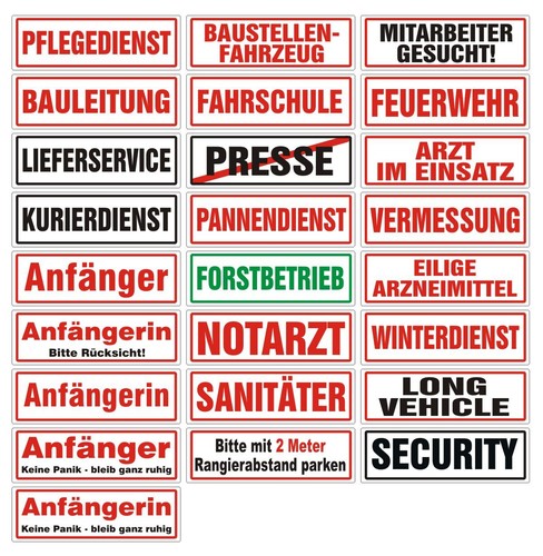 Fahrzeug hinweis schilder - fahrzeug,