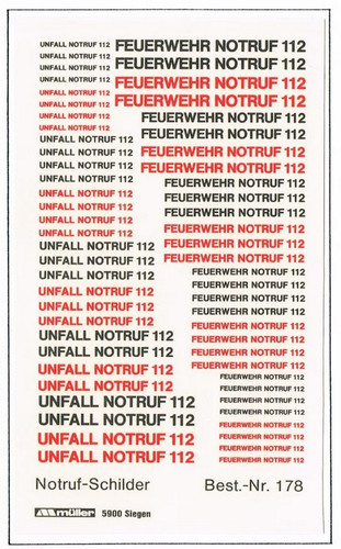 Decals feuerwehr notruf - decals, "feuerwehr