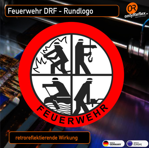 Feuerwehr rundlogo mit dfv - feuerwehr,