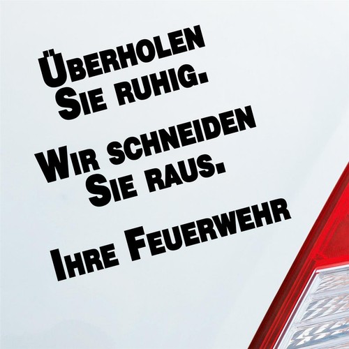 Auto aufkleber überholen sie - aufkleber,