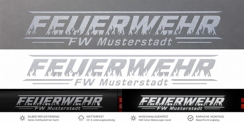 Feuerwehr silber reflex - silber,