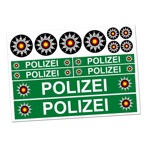 Polizei aufkleber grün rc - aufkleber,