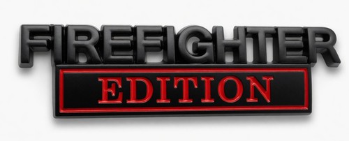 Firefighter edition emblem - 3d,