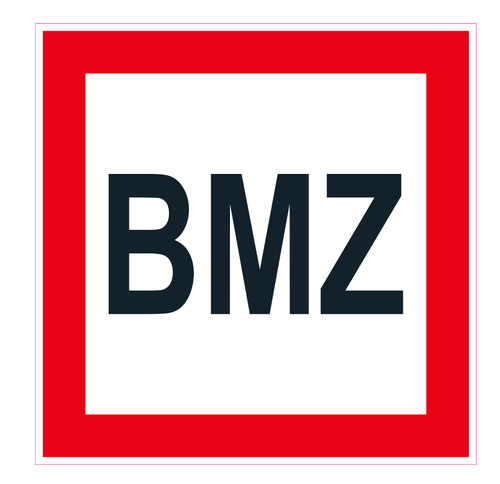 Bmz brandmeldeanlage aufkleber - bmz,