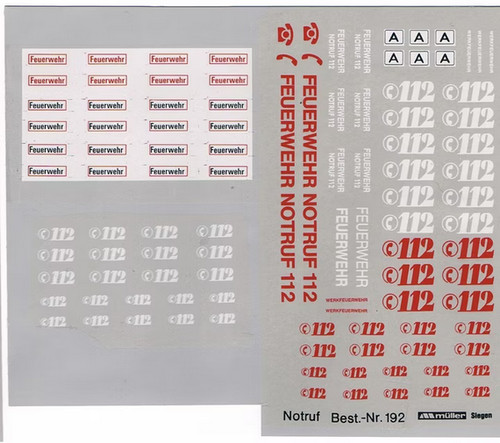 Decals 112 feuerwehr - 1:87,