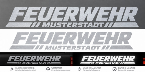 Feuerwehr silber reflex - feuerwehr,